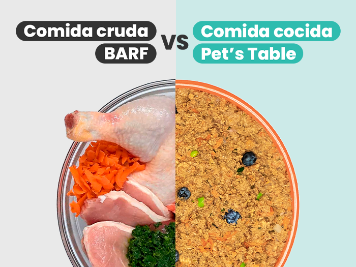 Dieta BARF vs comida natural cocida para perros